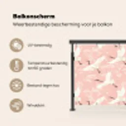 Kraanvogels - Bloesem - Roze Balkonbeschermer Duitsland klein 596 -specs_NL