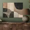 Abstract - Vlakken - Zwart - Rond PET vilt klein -sfeer2