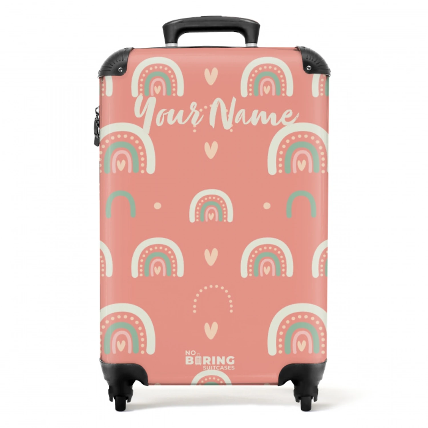 Koraal kleurenbogen NBS - Handbagage koffer - Kinderen Unisex middel -productfoto_recht