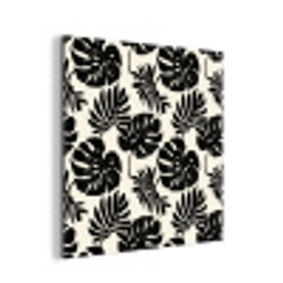 Modern - Monstera - Zwart aluminium wit klein 46 -3d