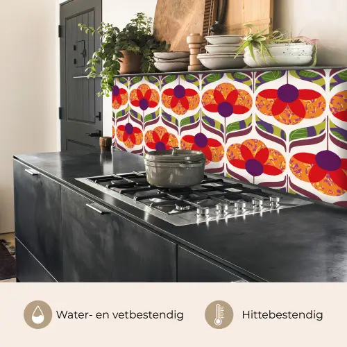 Retro - Flower Power - Vintage - Kleuren keuken achterwand 2 middel 871 -usp_NL