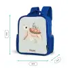 Bruine zeeschildpad in pastel onderwaterwereld Kinderrugzak - Blauw middel -productfoto_formaten