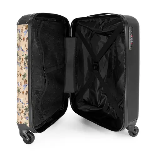 Vakantie eiland print NBS - Handbagage koffer - Volwassenen Unisex middel -binnenkant