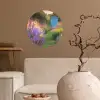 Tuinhuisje - Blauw - Bloemen Wandcirkel behangsticker klein -sfeer1