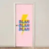 Blah - Bliksem - Roze deurposter klein -3d_beige