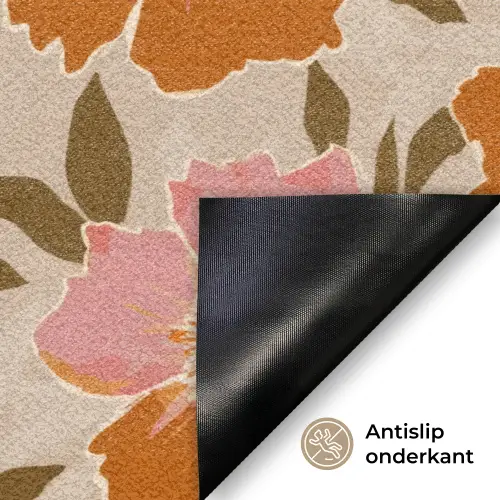 Bloemen - Motief - Retro Deurmat klein 898 -antislip_NL