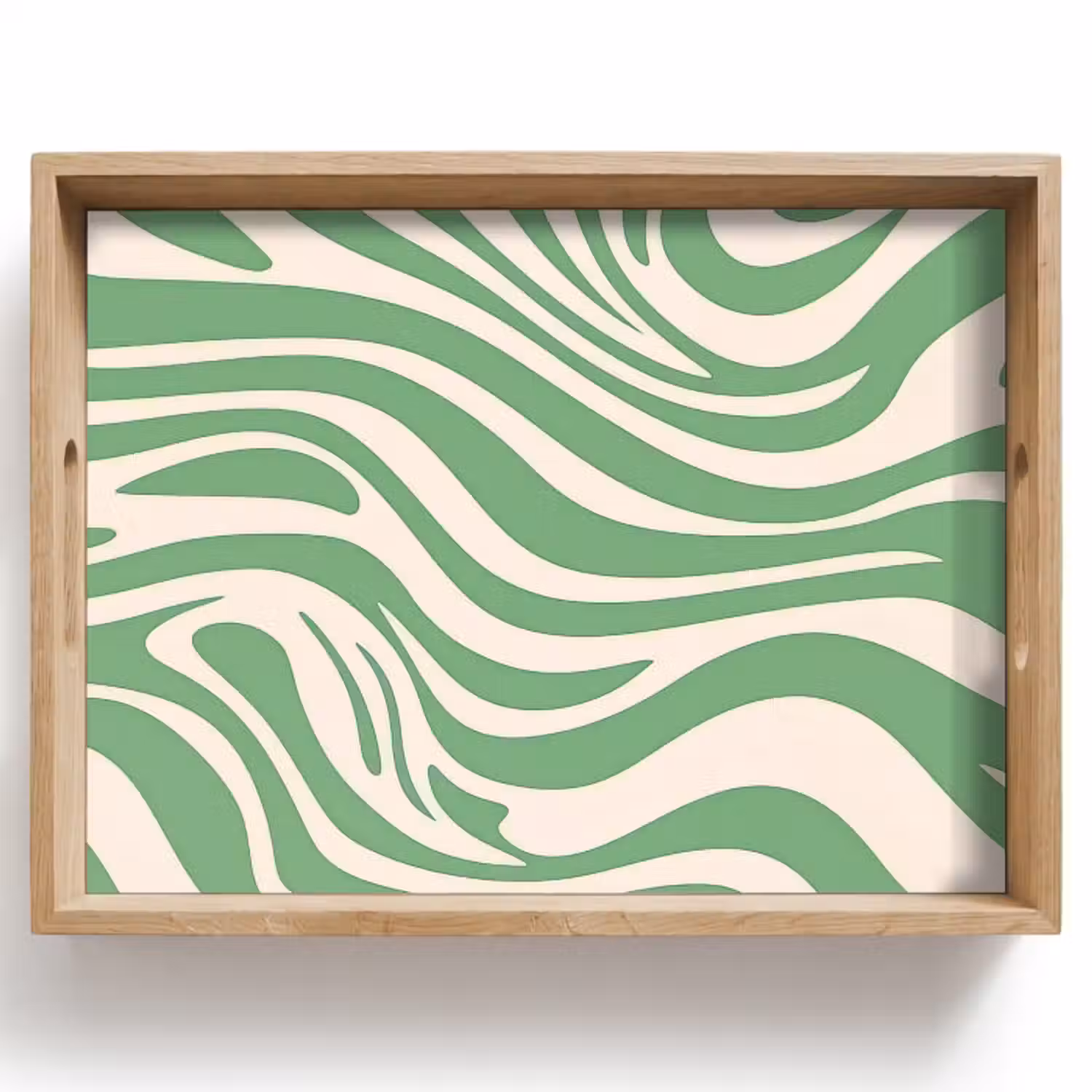 Dienblad - Zebrapatroon - Groen - Retro
