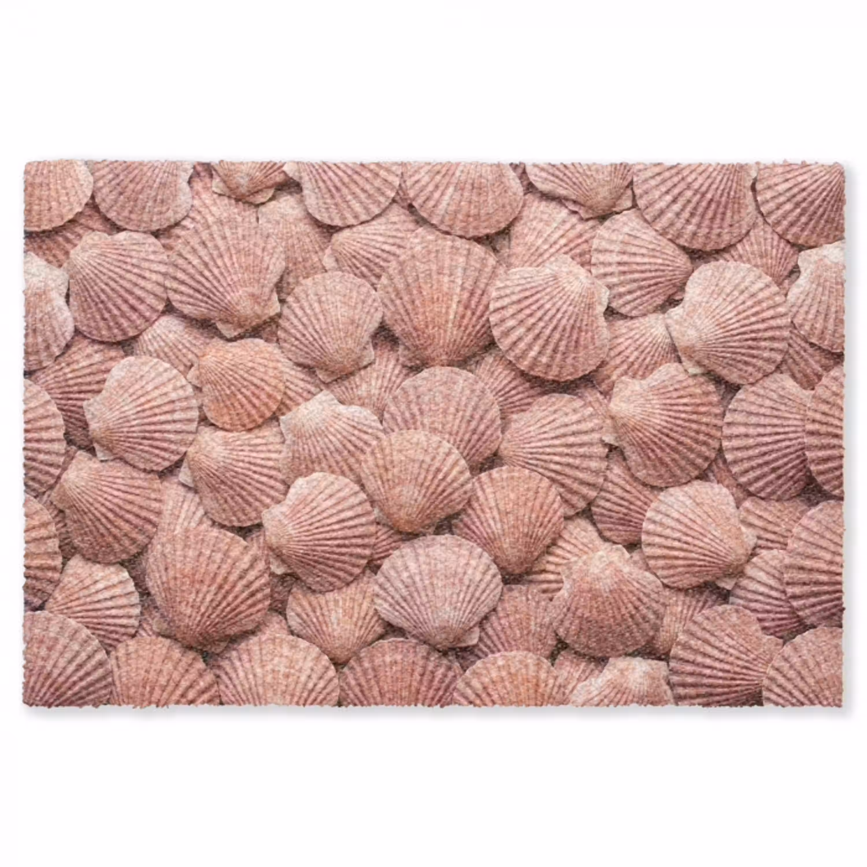 Schelpen - Patroon - Roze Vloerkleed Rechthoek klein -3d