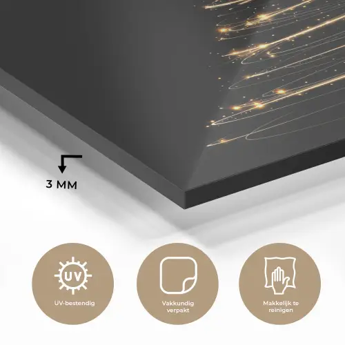 Magisch - Kerstboom - Lichtspiralen - Zwart plexiglas 5mm klein -sfeer2