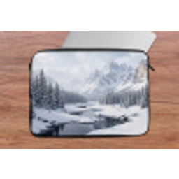 Sneeuwlandschap - Bergen - Rivier - Winter laptophoes neopreen klein -tafel