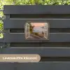 Doorkijk - Uitzicht - Meer - Landschap tuinposter los doek klein -sfeer3