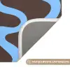 Kronkelende lijnen - Blauw - Bruin - Minimalistisch Badmat klein 997 -USP_AntislipDE