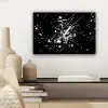 Verfspatten - Wit - Abstract - Explosie canvas 2cm klein -sfeer6