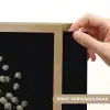 Gipskruid - Bloemetjes - Wit - Minimalistisch Light Box met batterij (Wandlamp) middel -USP_websiteprintNL