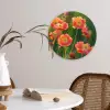 Bloemenveld - Zonnestralen - Oranje Wandcirkel kunststof plaat 5mm dik klein -sfeer4