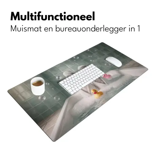 Hondjes - Badkuip - Badeendjes - Handdoeken Muismat XXL klein -sfeer4