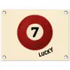 Cirkel - Zeven - Lucky - Rood tuinposter los doek klein -3d