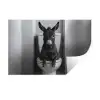 Ezel - Telefoon - Toilet - Zwart - Wit Muursticker klein -3d