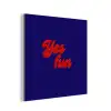 Blauw - Rood - Yes fun - 3D aluminium wit klein -3d