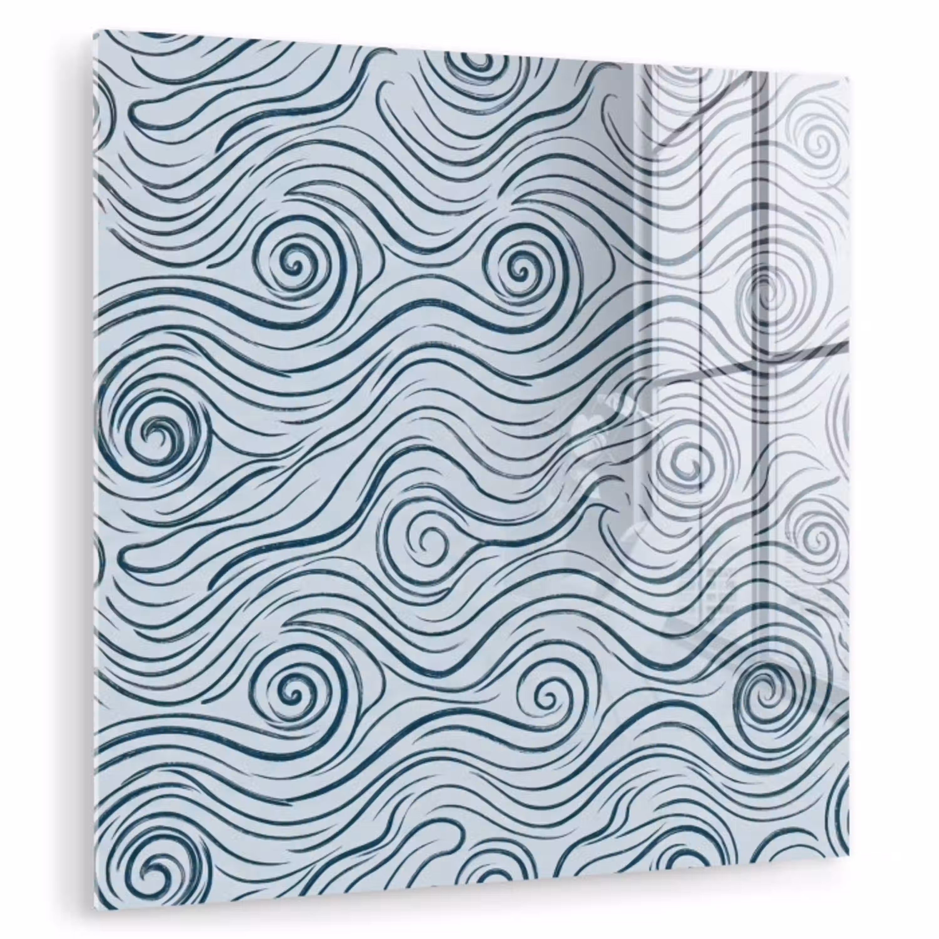Patroon - Golven - Abstract - Modern - Blauw plexiglas 5mm klein -zzzproduct_nieuw