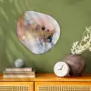 Abstract - Pastel kleuren - Goud - Modern - Aesthetic Wandcirkel Organisch Forex 3mm klein -sfeer2