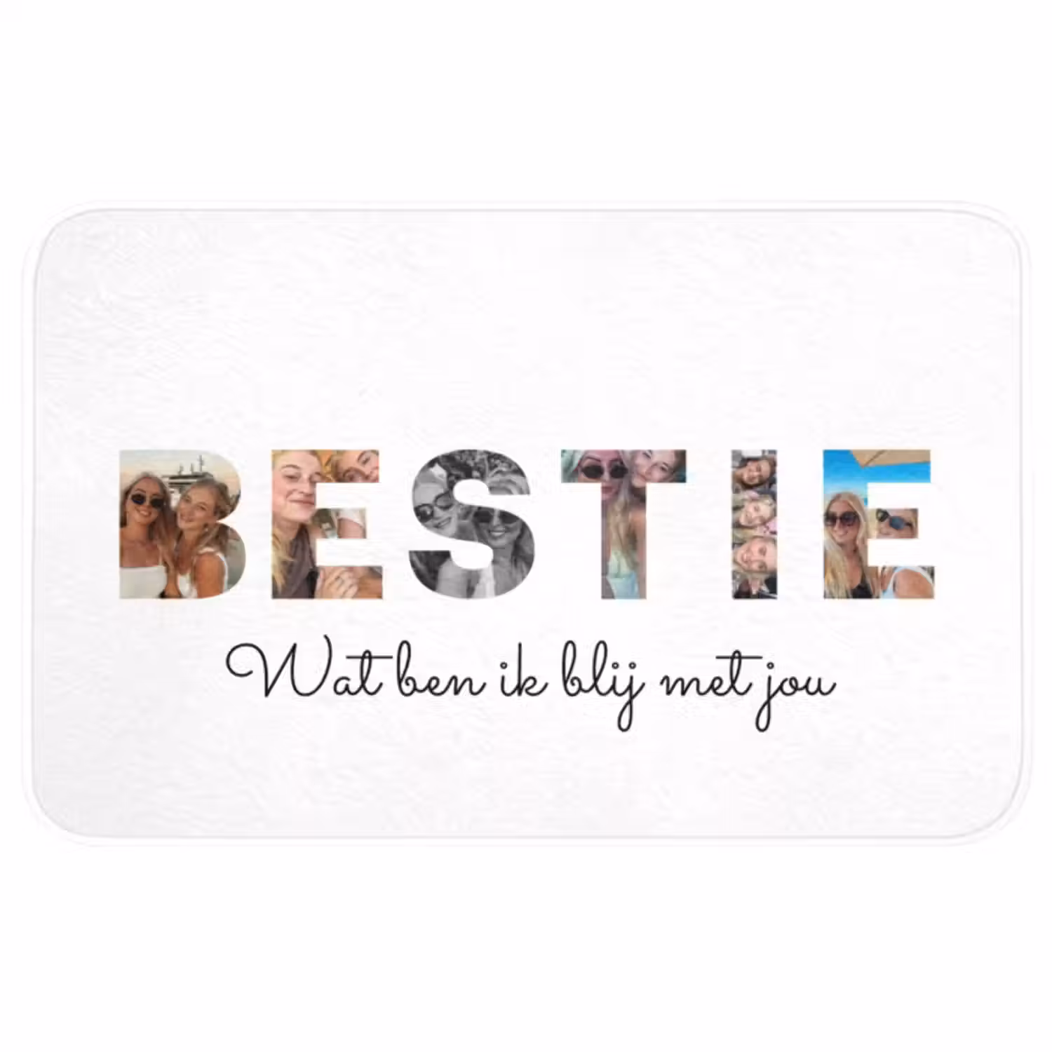 Gepersonaliseerde Wc Mat - Bestie - Lettercollage