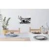 Glamour - Modern - Zwart - Wit Muursticker klein -eettafel
