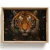 Bladeren - Tijger - Oranje Dienblad Rechthoek middel -z3d_shopping