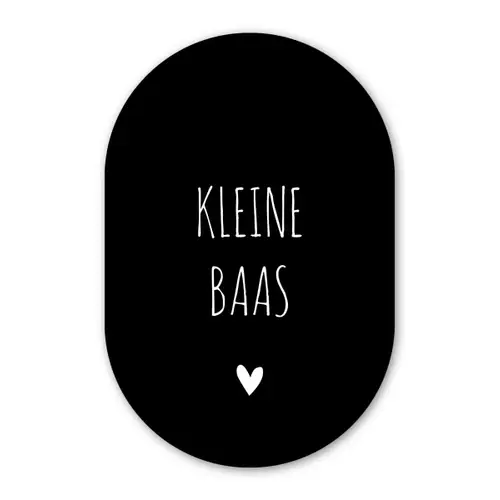 Spreuken - Kleine baas - Quotes Wandcirkel Ovaal Forex klein -3d