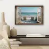 Doorkijk - Strandstoelen - Duinen - Zee - Natuur canvas 2cm klein -sfeer6