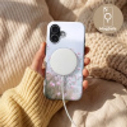 Klif - Bloemen - Zee - Roze Toughcase MagSafe Apple iPhone 17 klein -USP_MagsafeV