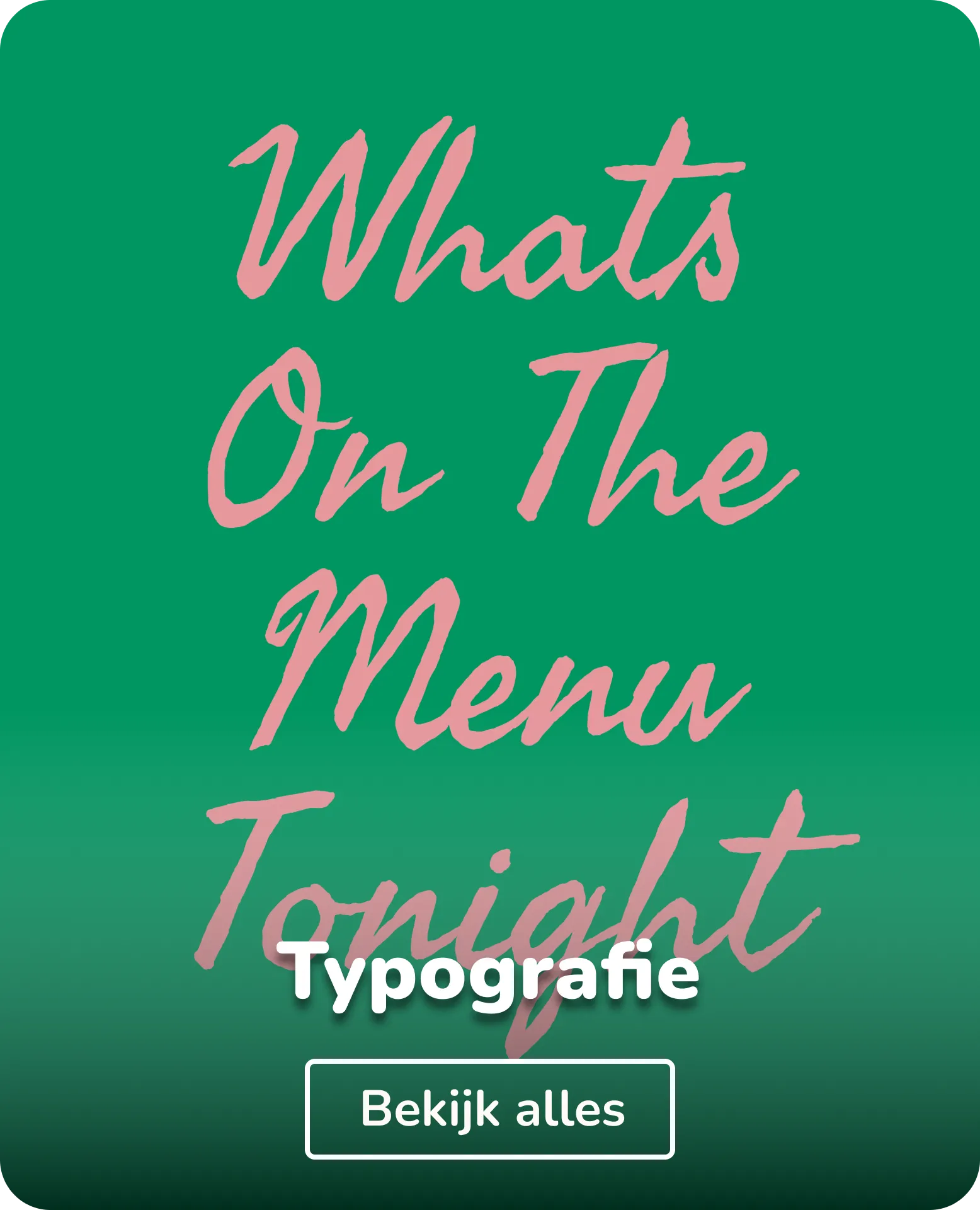 Poster in lijst typografie