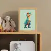 Cartoon - Dino - Oranje - Stekels Light Box met kabel klein -sfeer2_kind