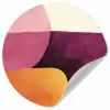 Vormen - Abstract - Kleurrijk Wandcirkel behangsticker klein -3d