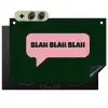 Tekstwolk - BLAH BLAH BLAH - Roze Inductie beschemer met haakjes klein -3d