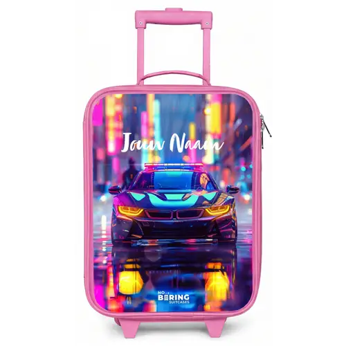 Neon nightcar Kinderkoffer - Roze klein -zz3dotto
