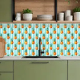 Ananas - Strepen - Groen keuken achterwand 2 middel 871 -sfeer3