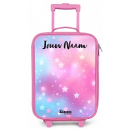 Sterren - Roze - Blauw Kinderkoffer - Roze klein -zz3dotto
