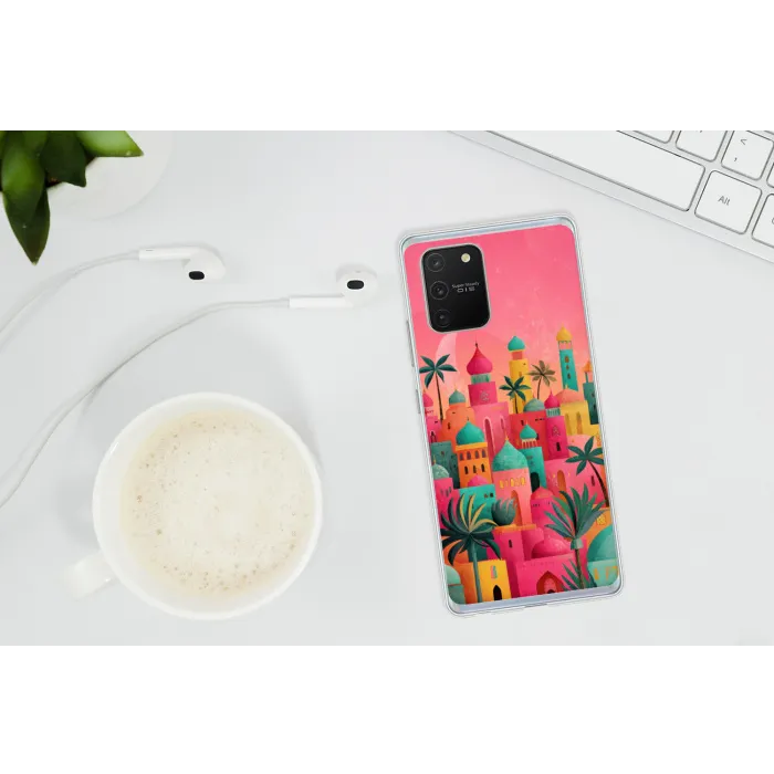Kleurrijk - Palmbomen - Islamitisch Telefoonhoesje Samsung Galaxy S10 Lite klein -oordopS10Lite