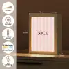 Nice - Strepen - Roze Light Box met kabel (Tafellamp) klein -USP_NL