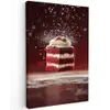 Rode - Velvet - Taart - Eten Tuinposter op houten frame 2 cm dik klein -3d