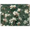 Bloemen - Takken - Wit - Klassiek tuinposter los doek klein -3d