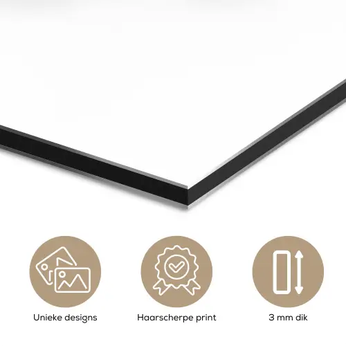 Basketbalbord - Minimalistisch - Zwart aluminium wit klein -closeup_NL