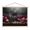 Wijn - Fruit - Stilleven textielposter latten blank klein -3d
