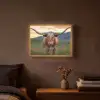 Longhorn - Landschap - Zonsondergang Light Box met batterij (Wandlamp) middel -sfeer4