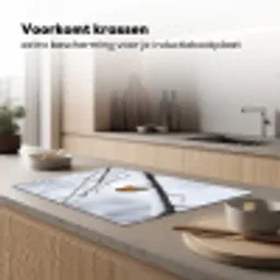 Roodborstje - Tak - Sneeuw - Winter - Levendig Inductie beschermer vinyl 3mm klein -sfeer1
