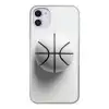Basketbal - Wit - Schaduw - Lijnen Telefoonhoesje iPhone 11 klein -3d