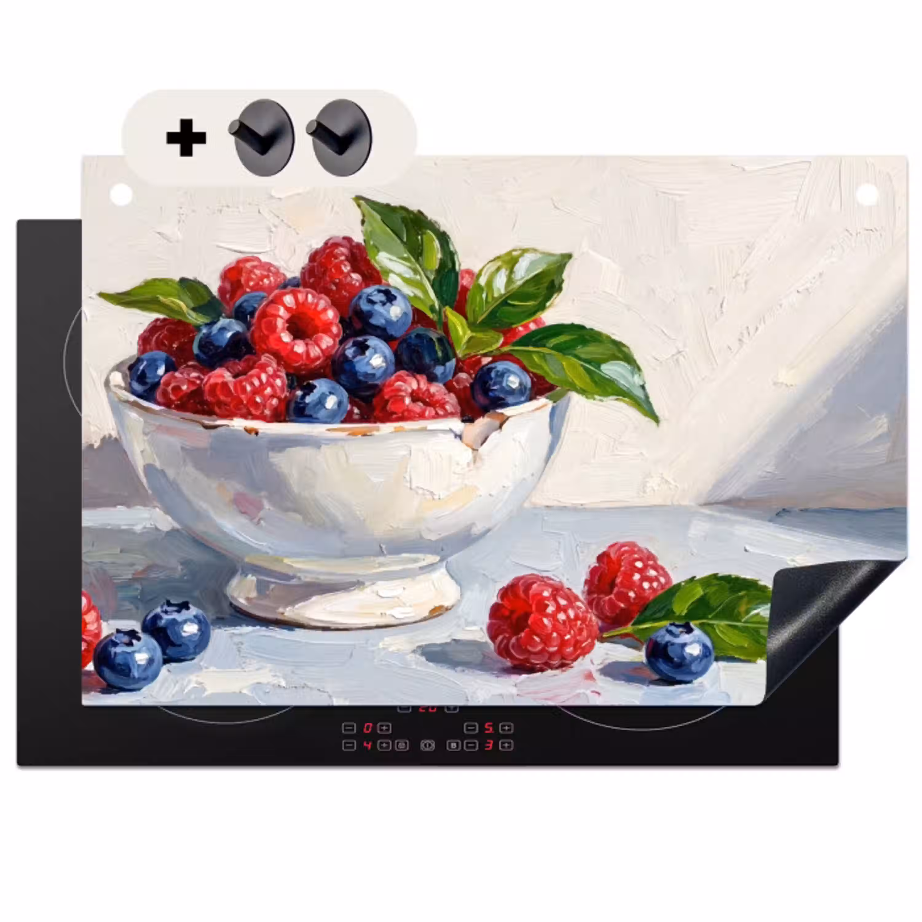 Bessen - Kom - Eten Inductie beschemer met haakjes klein -3d