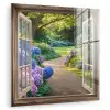 Doorkijk - Tuin - Raam - Hortensia - Bloemen plexiglas 5mm klein -zzzproduct_nieuw