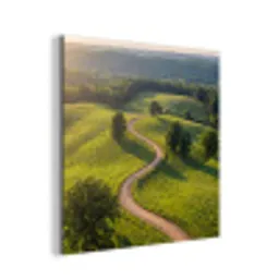 Weg - Weide - Natuur - Groen aluminium wit klein -3d